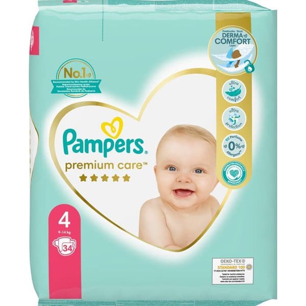 PAMPERS Premium Care, stl. 4 (34 st)