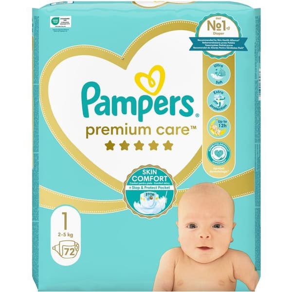 PAMPERS Premium Care blad. 1 (72 ks)