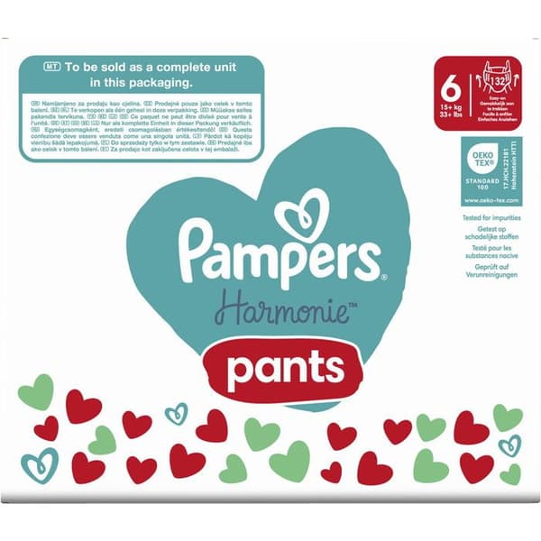 PAMPERS Byxor Harmony ark. 6 (132 st)