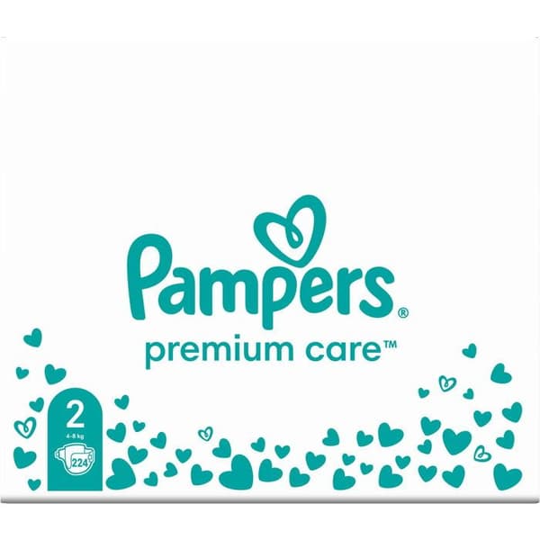 Fiche PAMPERS Premium Care. 2 (224 st)