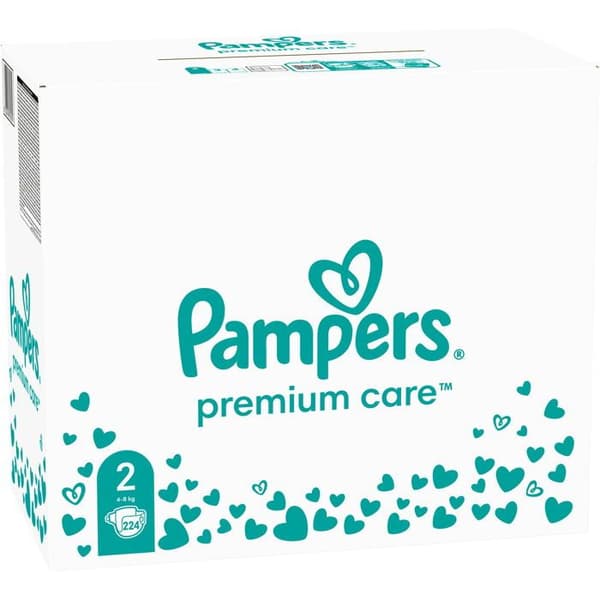 Fiche PAMPERS Premium Care. 2 (224 st)