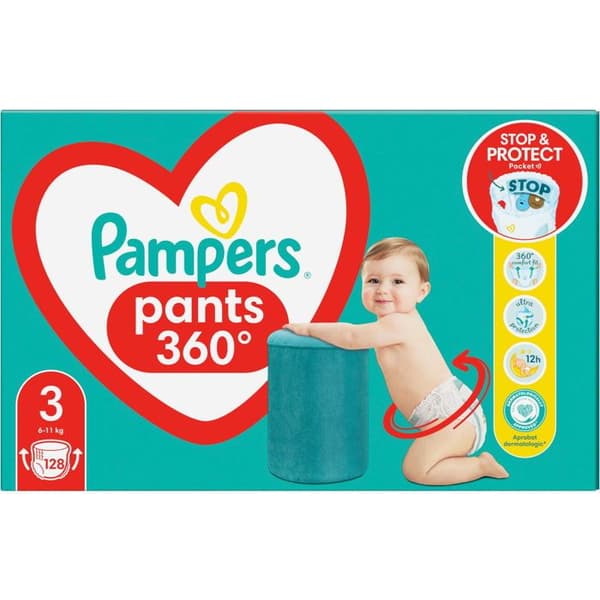 PAMPERS Byxa Midi stl. 3 (128 st) - Mega Box