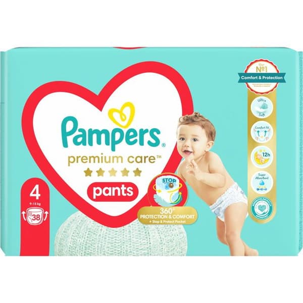 PAMPERS Pantalon Premium Care Maxi storlek 4 (38 st)