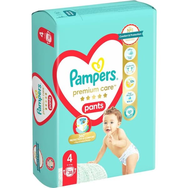 PAMPERS Pantalon Premium Care Maxi storlek 4 (38 st)