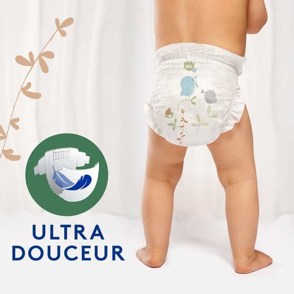 Lotus baby - 9625 - Naturlig mjukhet - Blöjor Storlek 4 (7-12 kg) Förpackning 1 månad - 148 enheter, Vit