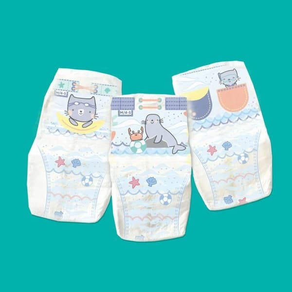 Pampers engångsbadblöjor stänker storlek 4-5 (9-15 kg) för optimalt skydd i vatten, 11 blöjor