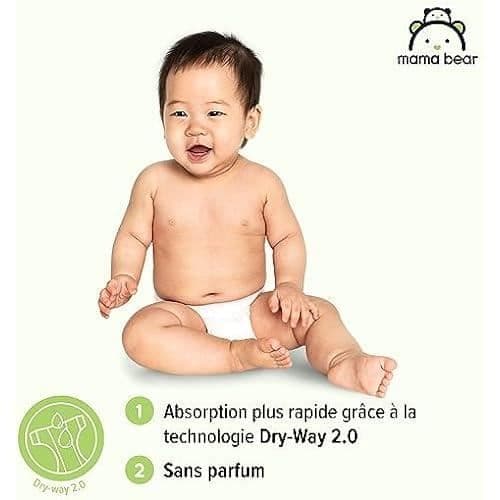 Mama Bear Disney Ultra Absorbent Babyblöjor - Storlek 4 (8-14 kg) - Vit - 168 stycken (2 paket om 84)