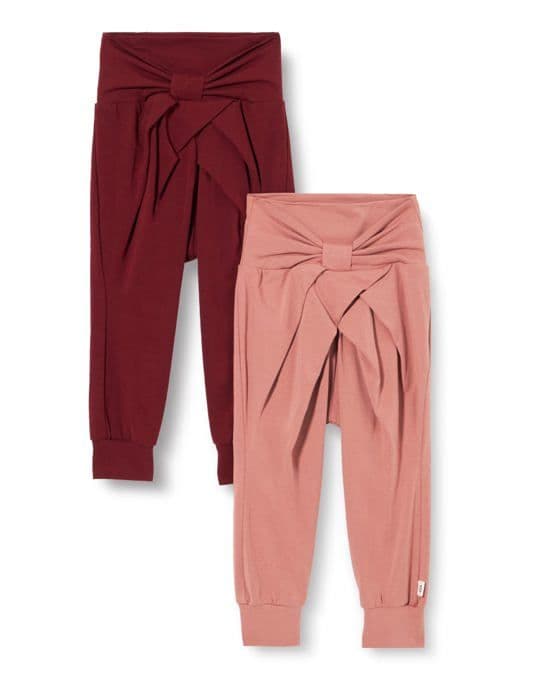 Müsli av green cotton - 1535109100 - Cozy me Bow Pants Baby 2-Pack, Kort Petites Filles, Daydream/Cabernet