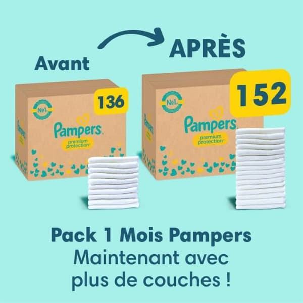 Pampers Premium Protection Blöjor Storlek 5 - 152 Blöjor - 11 kg till 16 kg