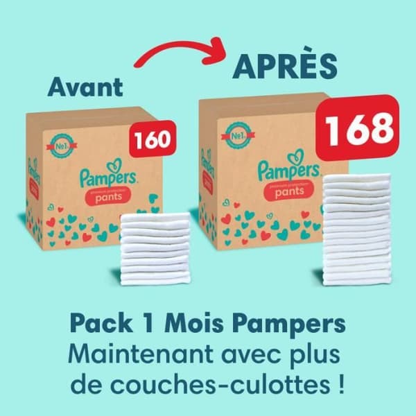 Pampers Premium Protection Blöjor Storlek 4 - 168 enheter - 1 Månad Förp