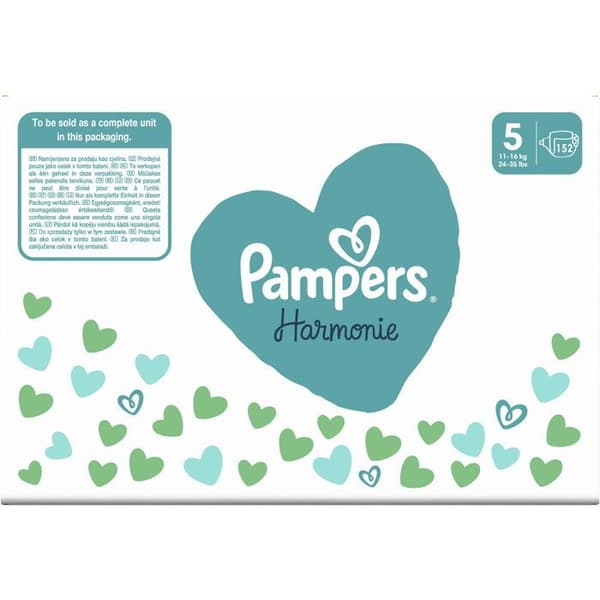 PAMPERS Harmony Baby storlek 5 (152 st)