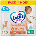 Miniatyrbild 1 av 4: Lotus Baby Douceur Naturelle - Culotter Størrelse 6 16-26 kg Pakke 1 måned - 112 kulotter