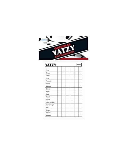 Yatzy-block, 50 sidor (100 st protokoll) 1/fp