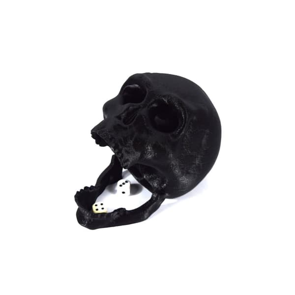 Skull terningtårn turbasert spill/dekorasjonsskjelett
