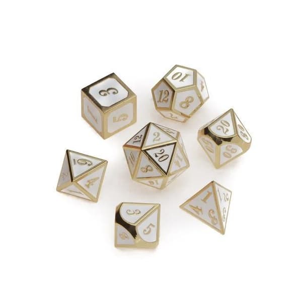Tärningar - Gold Series: White