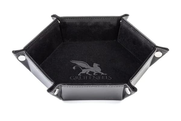 Greifenfels Dice Tray - Hexagon Series: Black