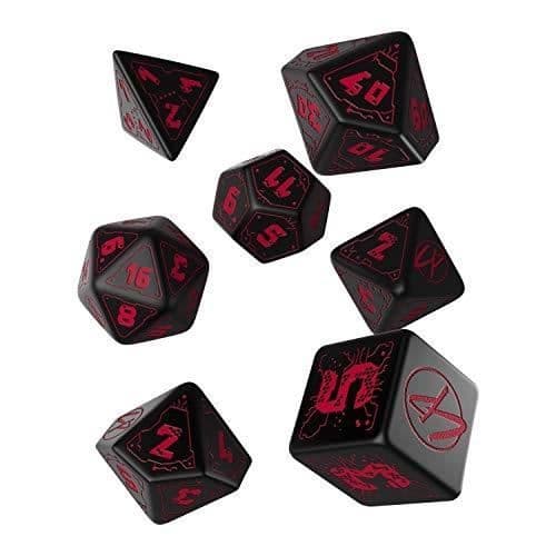 Q WORKSHOP CYBERPUNK RÖD ESSENTIAL TÄRNINGSSET RÖD RPG QWOCPU06