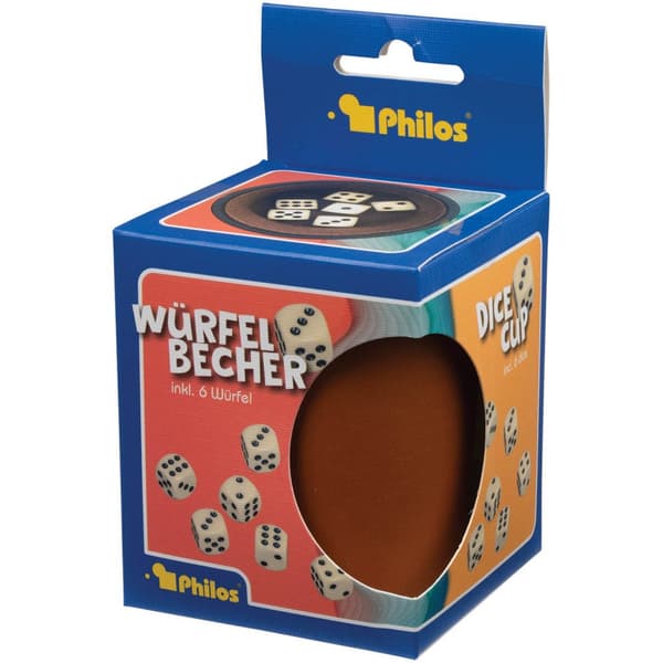Philos Terning kop med 6 terninger