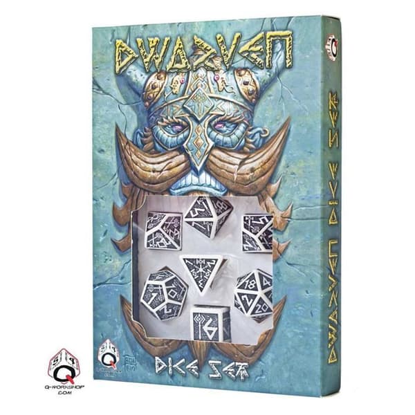 Set med vita och svarta tärningar - QWORKSHOP - Tärningsspel - Unisex - Från 3 år och uppåt