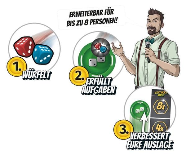 Des - tärningsspel Schmidt - 49448 - Spel - Tärningsspel ur serien Klein et Fein