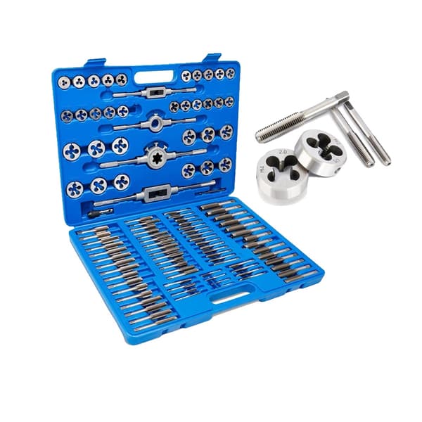 Tap och Die Set, 110 Delar, Metriska Storlekar M2-M18, Hållbar Konstruktion