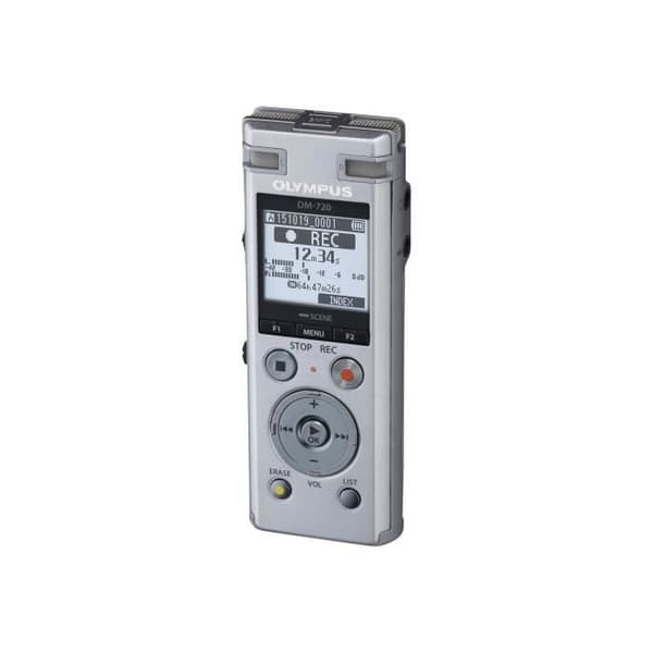 Diktafon - OLYMPUS - DM-720 - 4 GB - Silver - Med ME-33 mikrofon