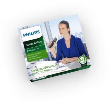 Philips SpeechMike trådløs dikteringsmikrofon SPM4000 | Mikrofon i studiekvalitet, berøringssensor, dockingstation, tabsfri taleteknologi