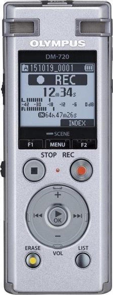 Olympus DM-720 + ME-3 Intern hukommelse Sølvdiktafon