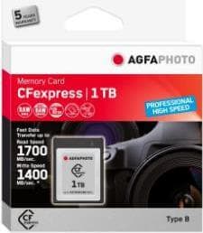 AgfaPhoto CFexpress Professional - 1000 GB - CFexpress - NAND - 1700 MB/s - 1400 MB/s - Köldbeständig - Värmebeständig - Stöttålig - Röntgensäker (104