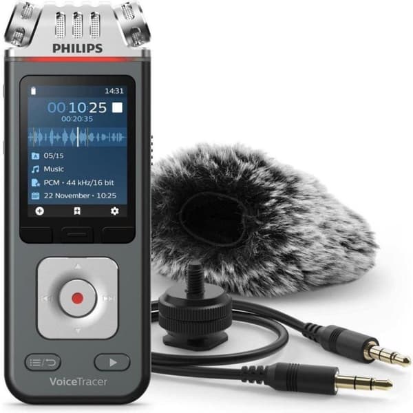 Philips DVT7110 VoiceTracer-lydoptager antracit/krom