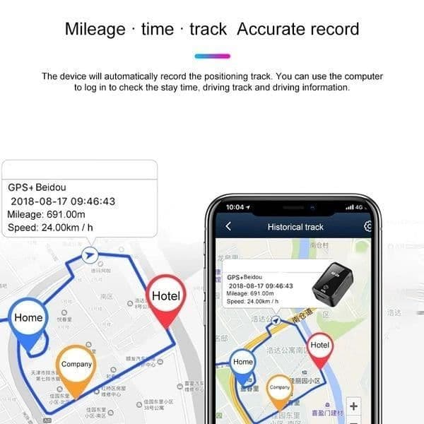 Micro spion Tracker GPS snitch lyssnar live positionsavläsning