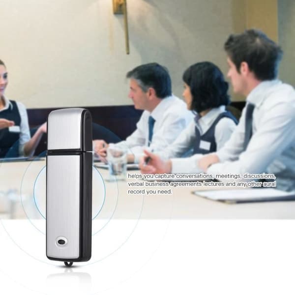 Aibecy 8GB digital röstinspelare USB-minne Spy Recorder Flash Drive Digital 18 timmars inspelning Uppladdningsbar för-71