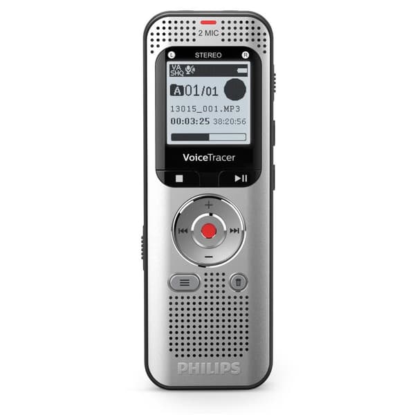 Philips DVT2015 Lydoptager inkl. Sembly - Stereo MP3/PCM - Sembly tale-til-tekst cloud-software/talegenkendelse - 8 GB - USB