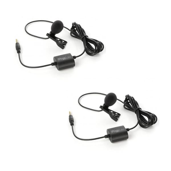 IK 2247294K10015 iRig Mic Lav DUAL Lavalier-mikrofon - rundstrålande kapsel - medföljer vindruta och klämma - 150 cm kabel ingår - co
