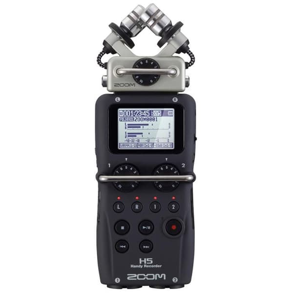 Avtagbar stereoljudinspelare - ZOOM - H5 - USB 2.0 - 2 GB - Enkelriktad kondensatormikrofon