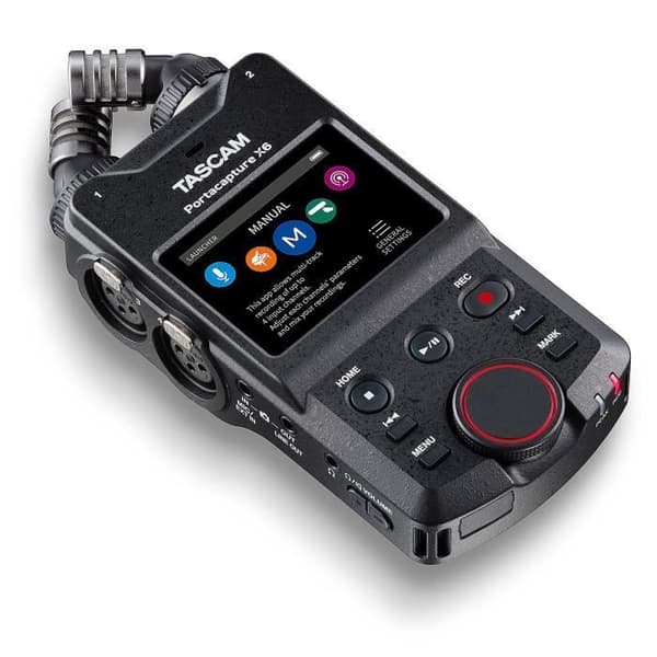 Tascam Portacapture X6 - Stereo fickinspelare - Hi-Res Audio - Justerbara stereomikrofoner - 2,4' färgpekskärm - U