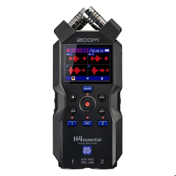 Dictaphone - Zoom - H4essential - Svart - Digital inspelare - Inbyggd mixer - 4 spår