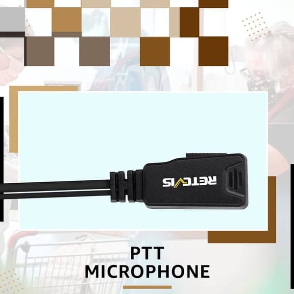 Retevis In Ear-headset med mikrofon, 2-stifts indragbar hörsnäcka Kompatibel Motorola etc Tvåvägsradio (5 st)