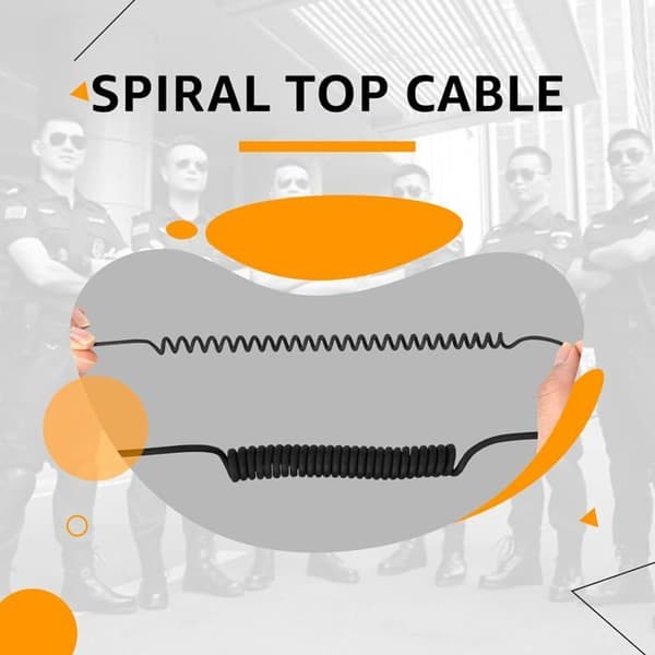 Retevis Walkie Talkies hörlurar med mikrofon kompatibel med Motorola MAG One A8 HYT etc 2 Pin C Shape Radio hörlurar