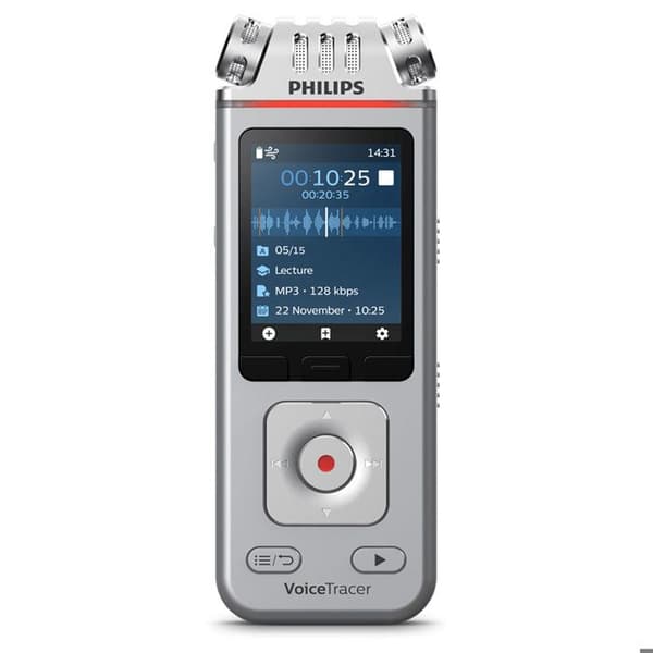 Digital diktafon - PHILIPS - DVT4110 - 8 GB - Mötesmikrofon - MicroSD-kortplats