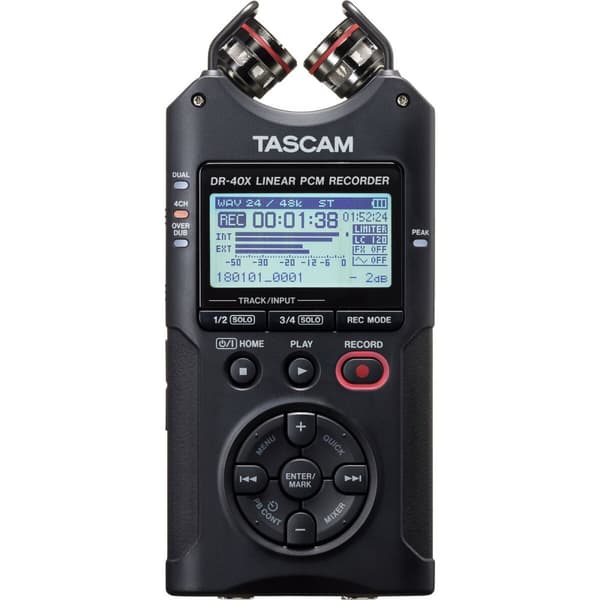 Tallennin Tascam DR-40X Sininen Musta