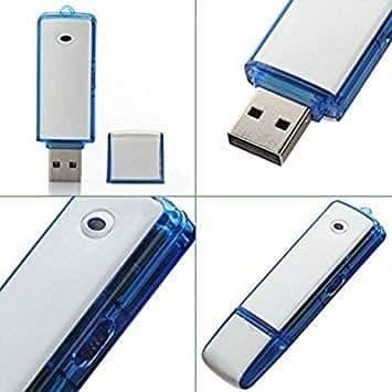 USB Nyckel Digital Röst Diktaphon Röstinspelare Spion 8Go 8Gb Blå Lakamodo 160