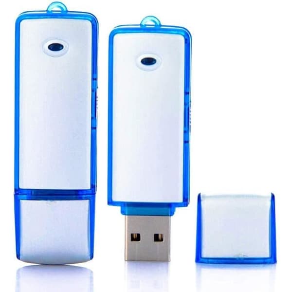 USB Nyckel Digital Röst Diktaphon Röstinspelare Spion 8Go 8Gb Blå Lakamodo 160