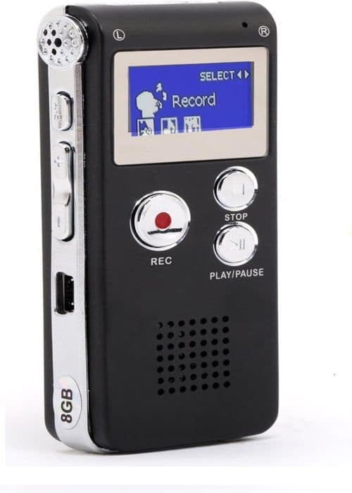 Dictaphone - MonoDeal - Digital inspelare - 8 Go - Uppladdningsbar - Bärbar