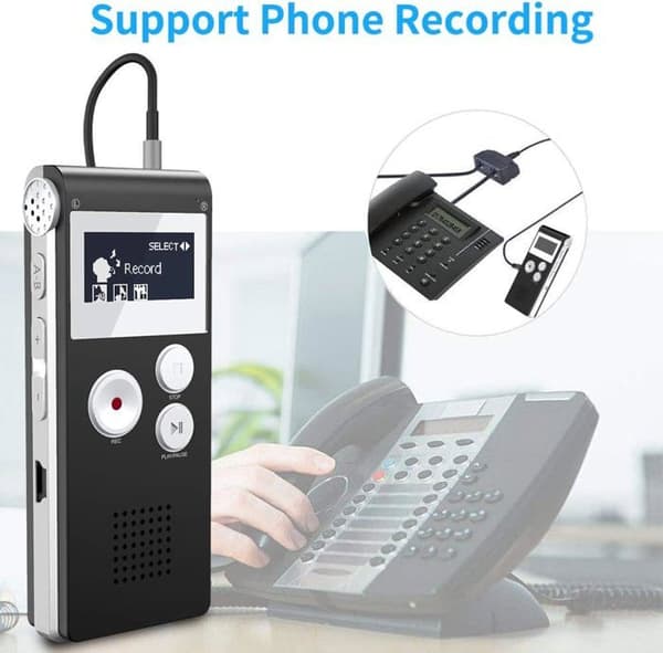 Dictaphone - MonoDeal - Digital inspelare - 8 Go - Uppladdningsbar - Bärbar
