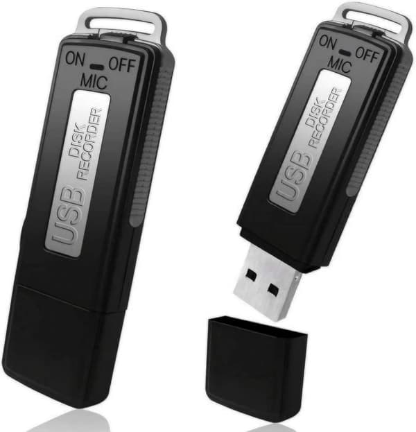 Digital Röstmikrofon - USB - Mini Diktapfon - 8 GB - Bullerreduktionsfunktion - Portabel