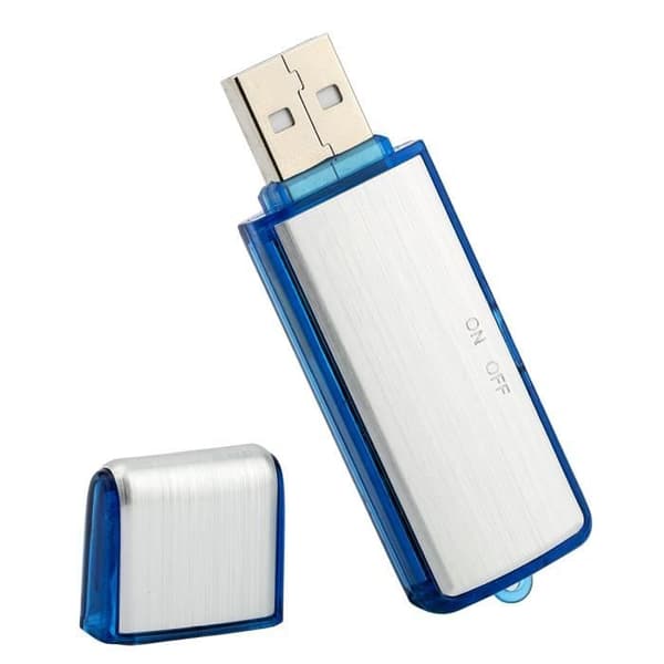 Tera 2 i 1 4 Go Bärbar digital ljudinspelare / USB för lektioner, möten, intervjuer, etc. (Blå)