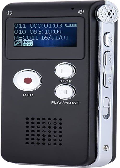 Inspelare - Intelligent - 8 GB - Digital Diktaphon - VOR-funktion - MP3-spelare