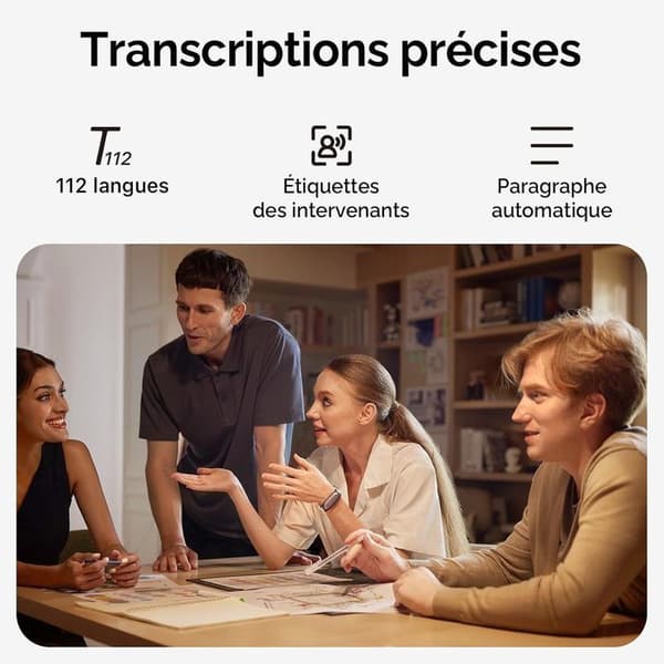 PLAUD NotePin AI röstinspelare med kit, stöd för transkribering och sammanfattning