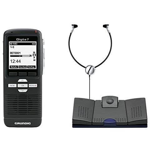 Grundig Digta 7 Starter Diktafonsats Internminne + minneskort Svart - Diktafoner (300 h, Quality Play (QP) KDC7028-0